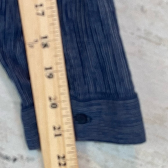 Women's Organic Cotton Tunic Top Railroad Stripe Hidden Buttons Peppy Natural 42 - Picture 16 of 16